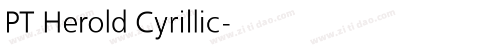 PT Herold Cyrillic字体转换